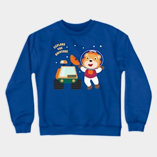 Cute lion astronaut Crewneck Sweatshirt